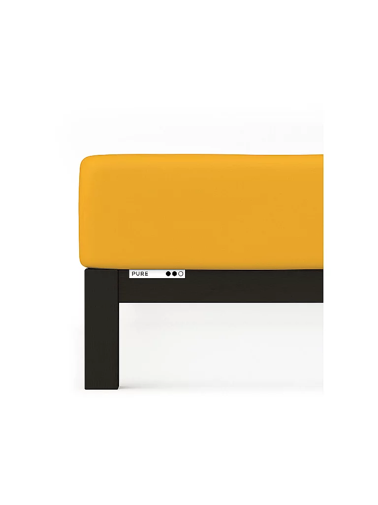 SCHLAFGUT Drap-housse en jersey PURE 90x200cm Jaune Profond S jaune