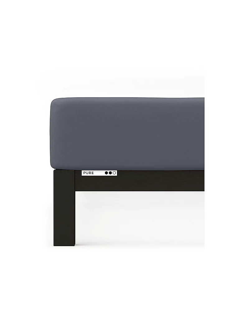 SCHLAFGUT Sábana bajera de jersey PURE 140x200cm Gris Oscuro L gris