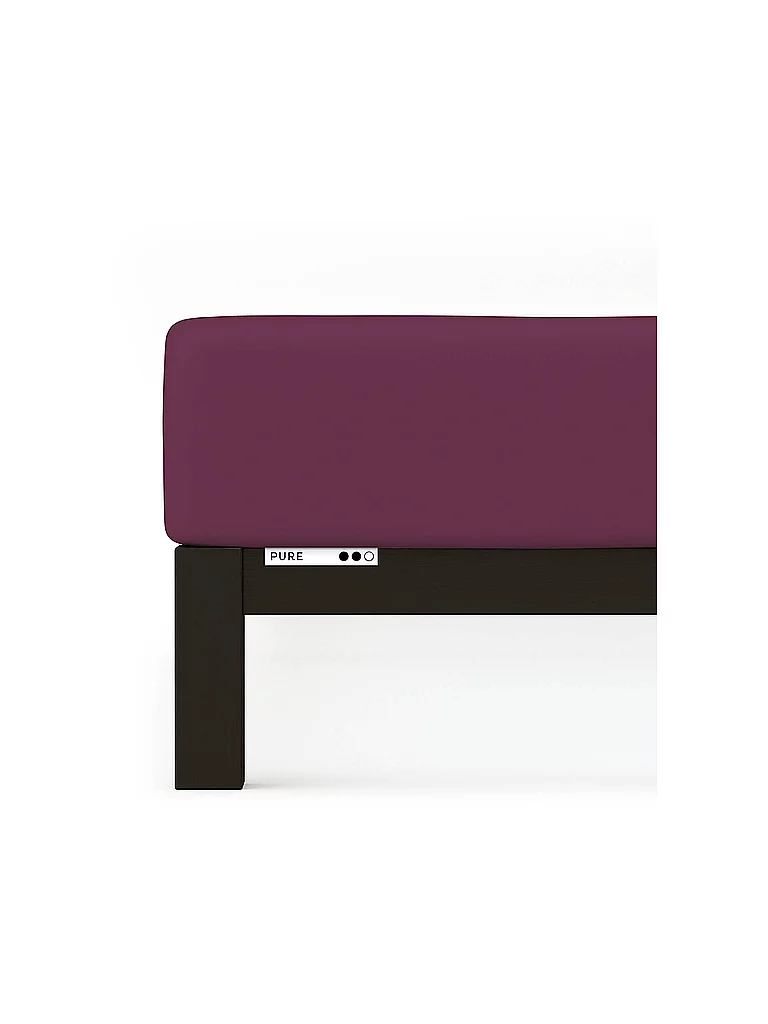 SCHLAFGUT Drap-housse en jersey PURE 180x200cm Violet Profond XL baie