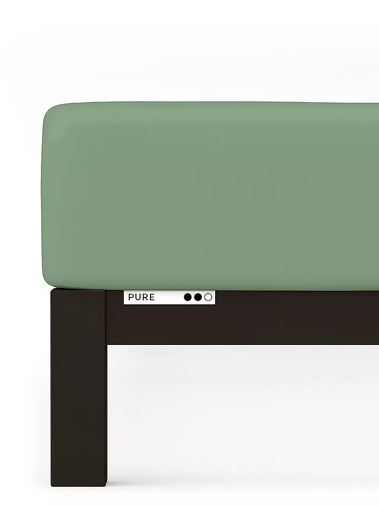 SCHLAFGUT | Jersey Spannleintuch PURE 180x200cm Green Mid XL | grün