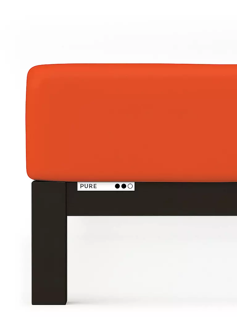 SCHLAFGUT | Jersey Spannleintuch PURE 90x200cm Red Mid S | orange