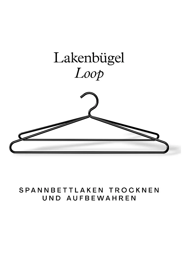 SCHLAFGUT | Lakenbügel LOOP 45,5cm Schwarz | schwarz