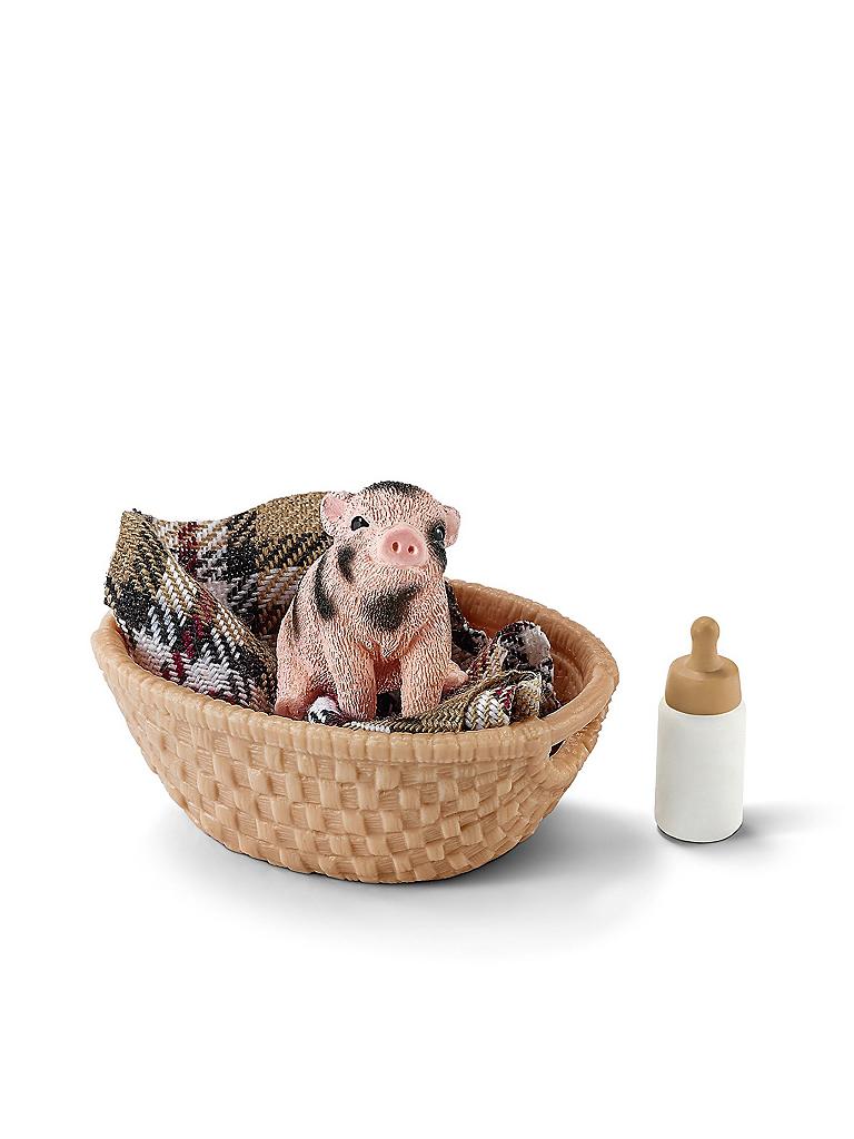 SCHLEICH | Mini Schwein mit Fläschchen "Farm World" 42294 | keine Farbe