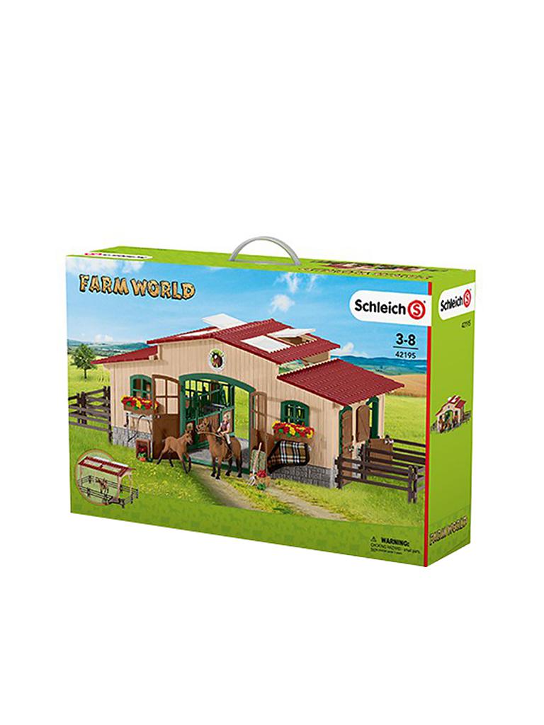 SCHLEICH | Pferdestall mit Pferden und Zubehör "Farm World" 42195 | keine Farbe