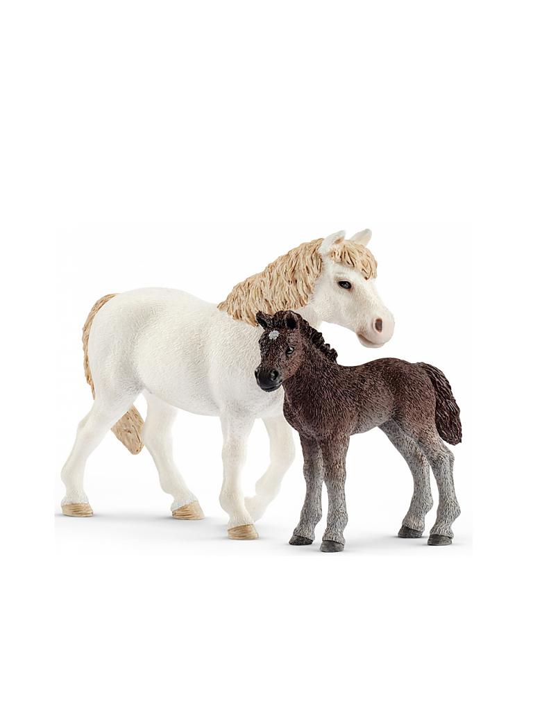 SCHLEICH | Pony Stute und Fohlen | keine Farbe