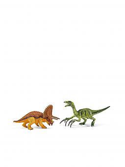 Schleich 42217 Dinosaurier Triceratops und Therizinosaurus