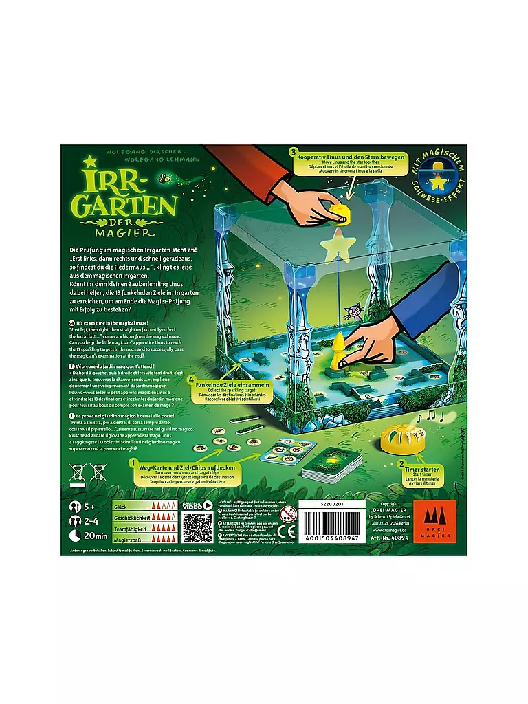 SCHMIDT-SPIELE | Brettspiel - Drei Magier®: Irrgarten der Magier | keine Farbe
