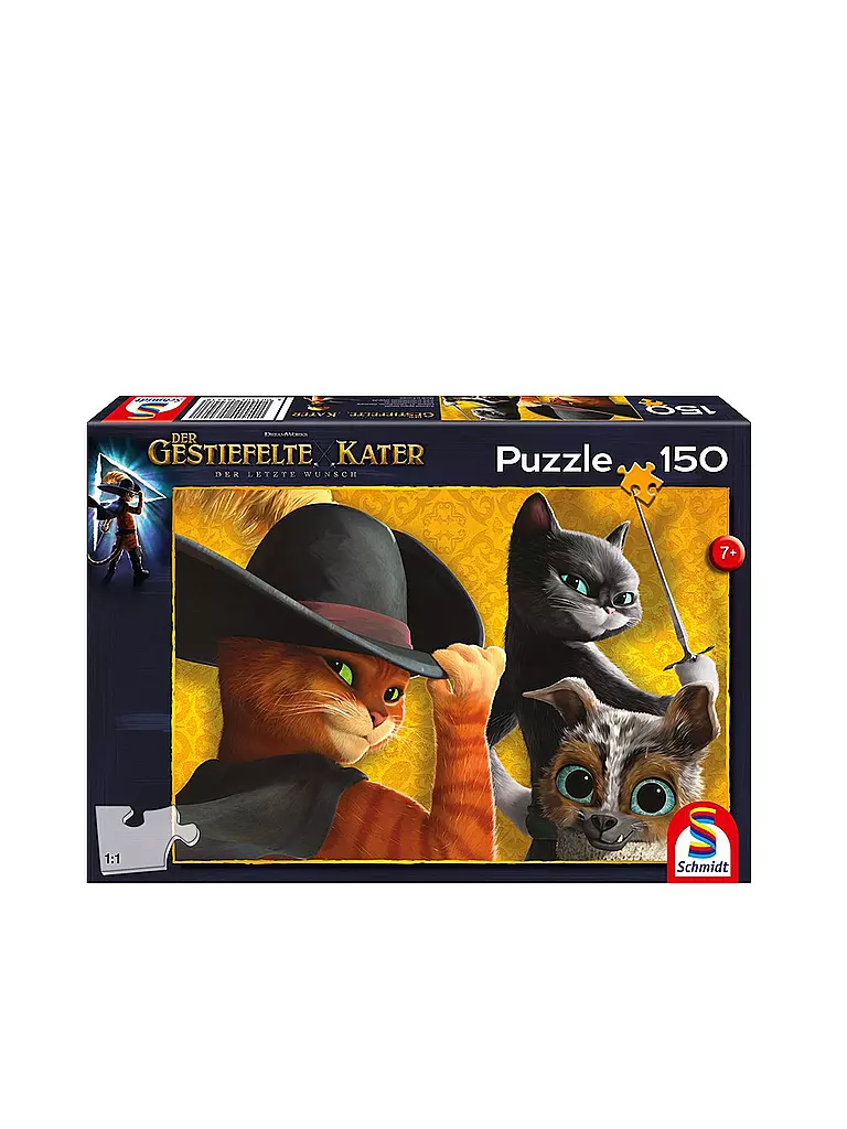 SCHMIDT-SPIELE | Puzzle - Der gestiefelte Kater und seine Freunde 150 Teile | keine Farbe