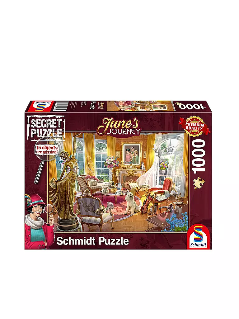 SCHMIDT-SPIELE | Puzzle - June's Journey: Salon des Orchideenanwesens 1000 Teile | keine Farbe