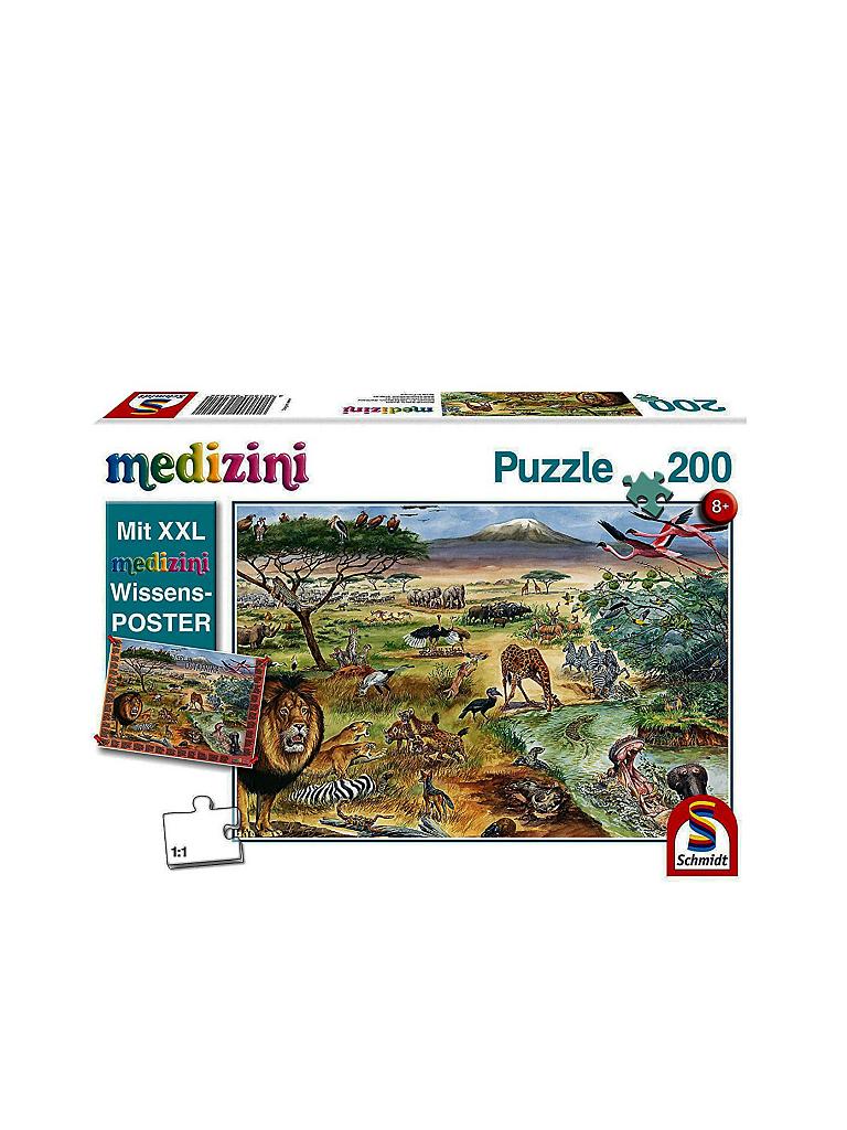 SCHMIDT-SPIELE | Puzzle - Medizini - Tiere in Ostafrika (200 Teile) | keine Farbe