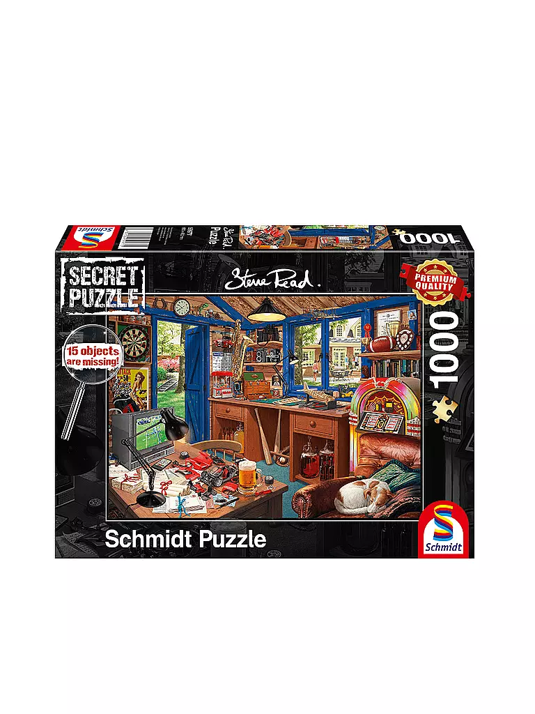 SCHMIDT-SPIELE | Puzzle - Steve Read: Secret Puzzle - Vaters Werkstatt 1000 Teile | keine Farbe