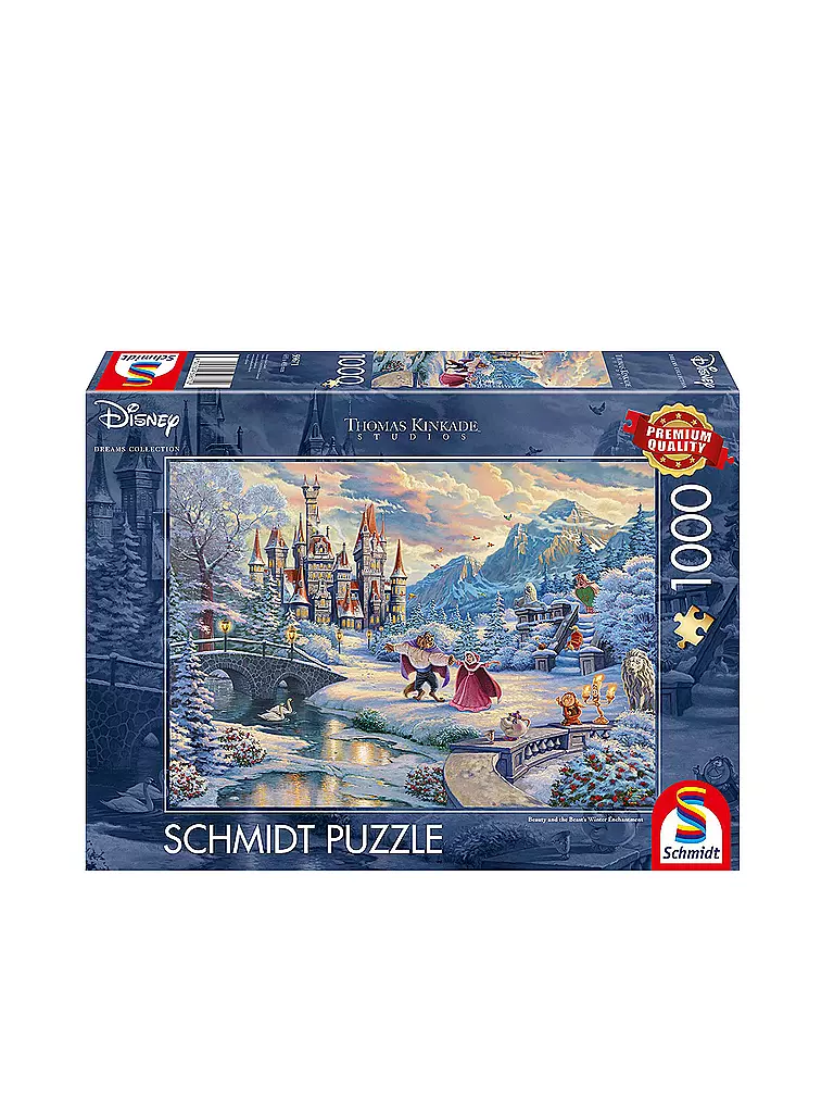 SCHMIDT-SPIELE | Puzzle - Thomas Kinkade - Disney Die Schöne und das Biest 1000 Teile | keine Farbe