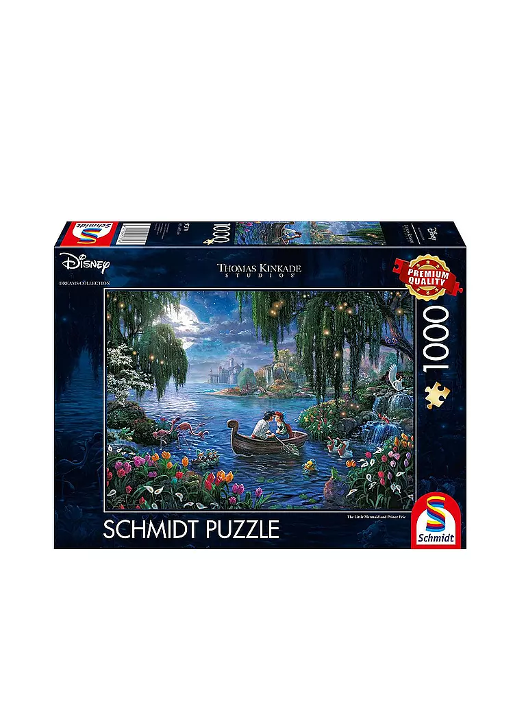 SCHMIDT-SPIELE | Puzzle - Thomas Kinkade Studios: Disney Dreams Collections - The Little Mermaid and Prince Eric 1000 Teile | keine Farbe