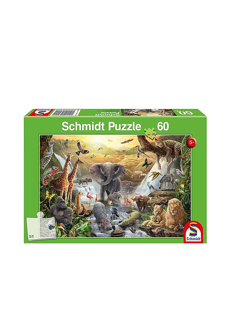 SCHMIDT-SPIELE | Puzzle - Tiere in Afrika 60 Teile | keine Farbe