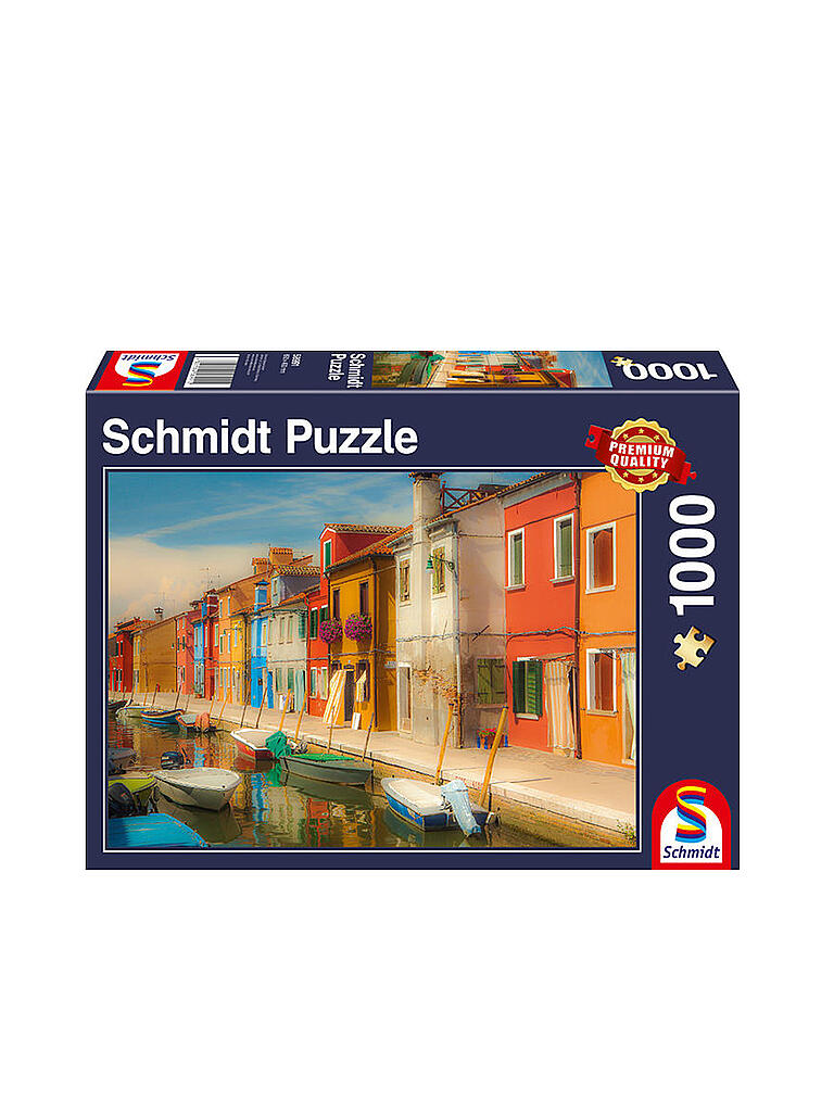 SCHMIDT-SPIELE | Puzzle Bunte Häuser der Insel Burano 1000 Teile  | keine Farbe