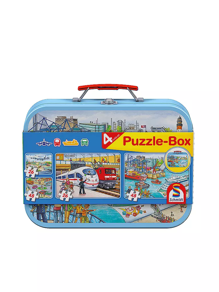 SCHMIDT-SPIELE | Puzzle-Box im Metallkoffer Verkehrsmittel | keine Farbe