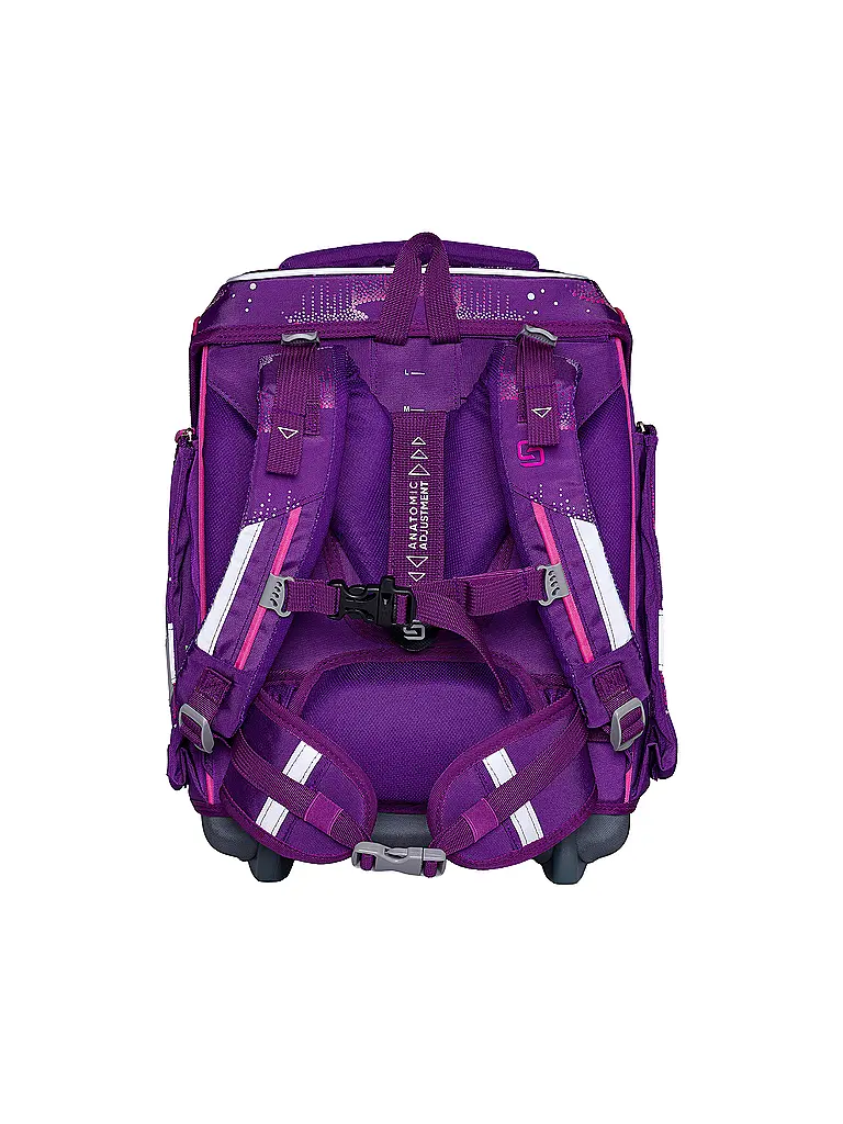 SCHNEIDERS | Schultaschen Set Ergolite 9tlg Anna Maria Damm Wavy Dots | Beere