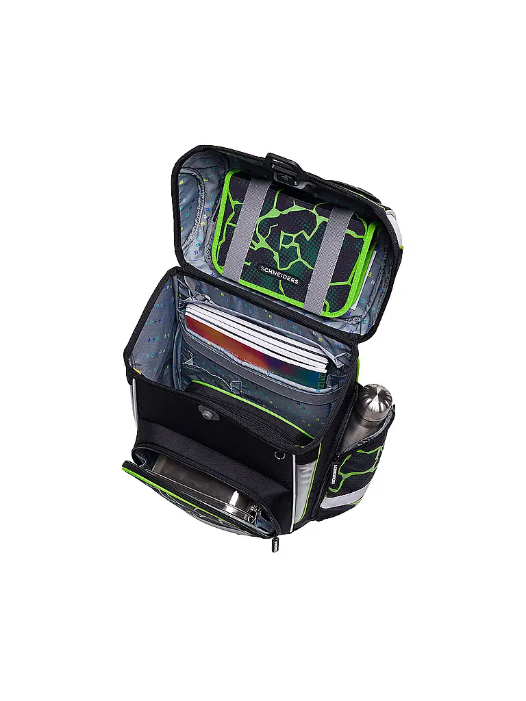 SCHNEIDERS | Schultaschen Set Ergolite 9tlg Crash | Schwarz