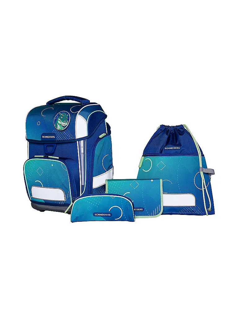 SCHNEIDERS | Schultaschen Set Ergolite 9tlg Geo Motion | Blau