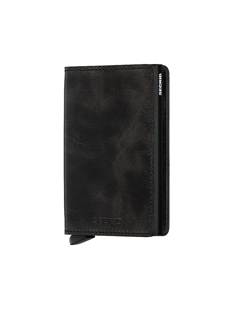 Geldbörse - Slimwallet Vintage black schwarz damen