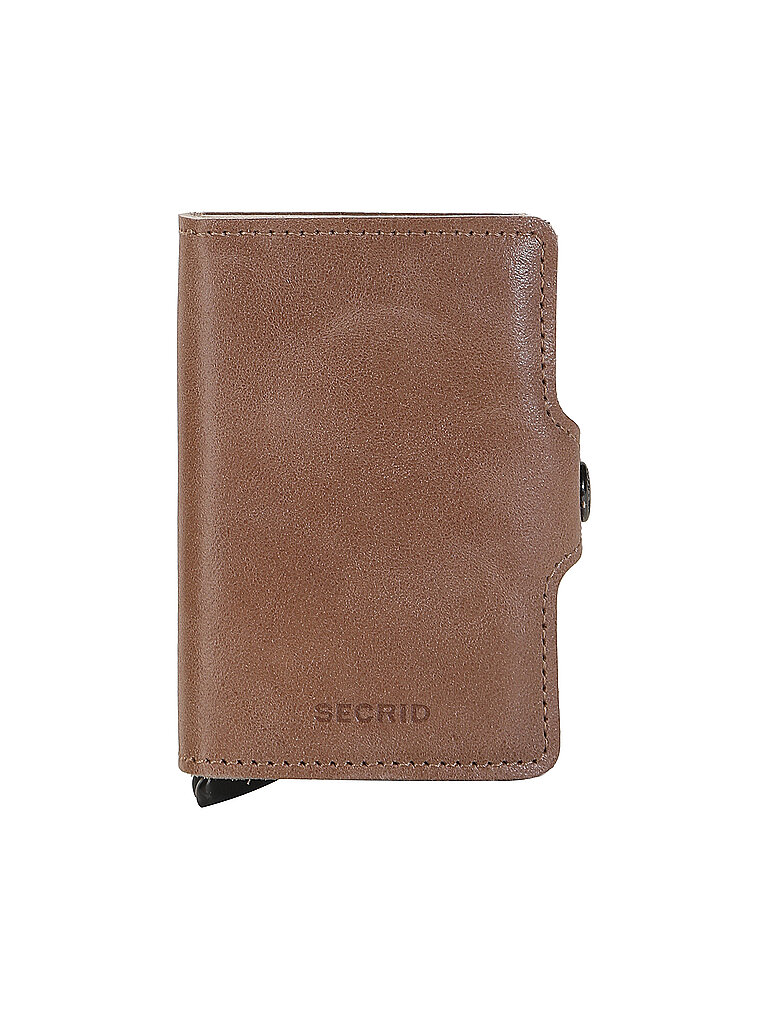 Geldbörse - Twinwallet Vintage taupe grau damen