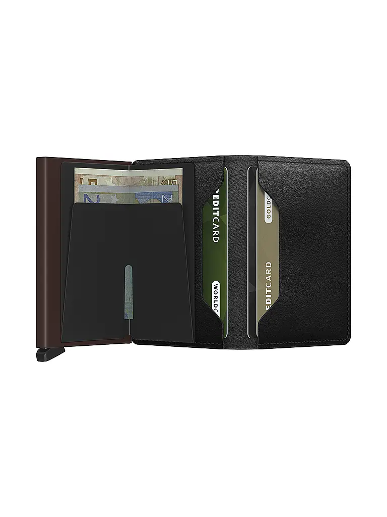 SECRID | Geldbörse  Slimwallet Original Slim Black -  Brown | Schwarz