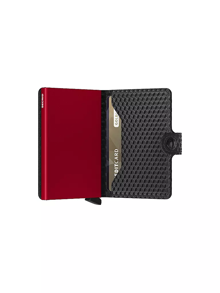 SECRID | Geldbörse - Miniwallet Cubic Black Red | schwarz