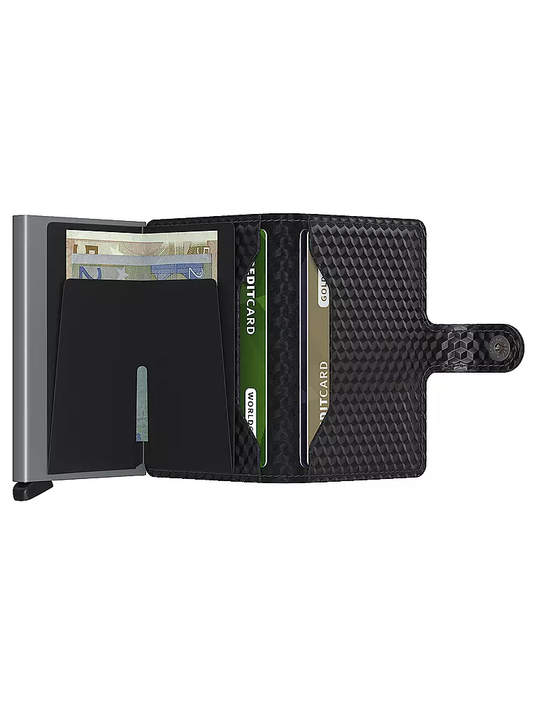 SECRID | Geldbörse - Miniwallet Cubic Black Titanium | grau