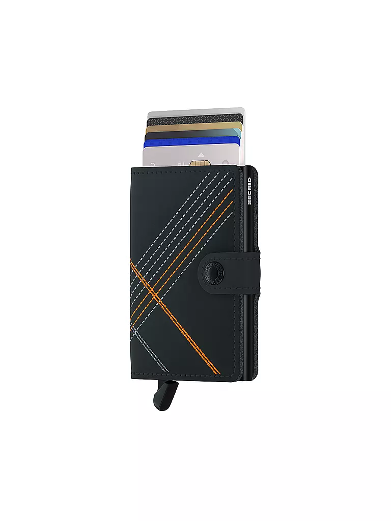 SECRID | Geldbörse - Miniwallet Linea Mini Orange | schwarz