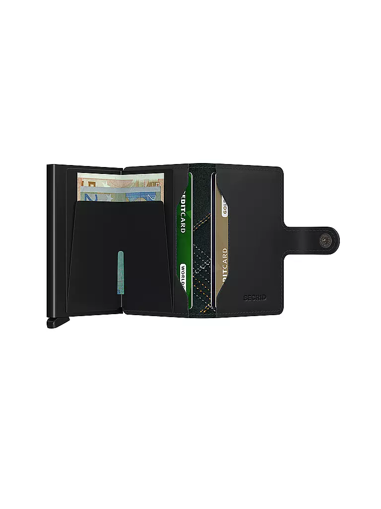 SECRID | Geldbörse - Miniwallet Linea Mini Orange | schwarz