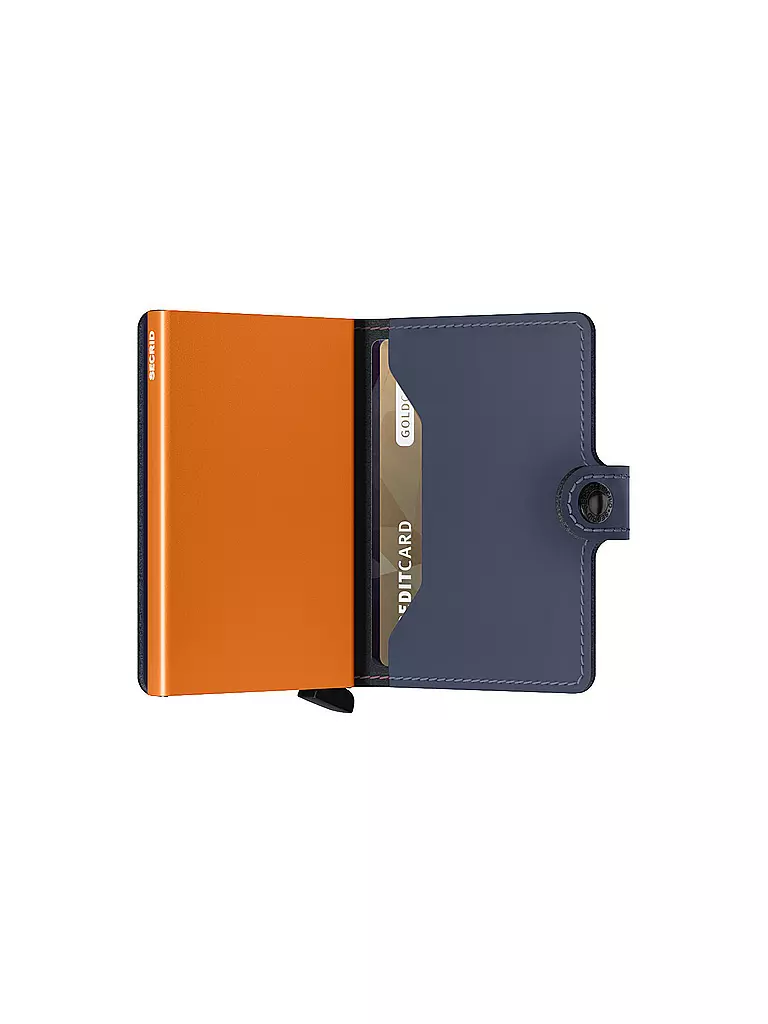 SECRID | Geldbörse - Miniwallet Matte Night Blue Orange | dunkelblau