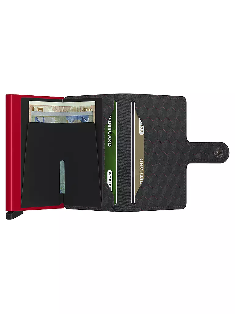 SECRID | Geldbörse - Miniwallet Optical Mini Black Red | schwarz