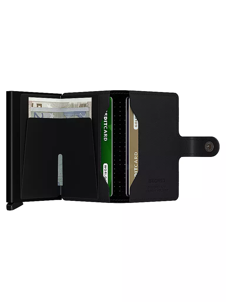 SECRID | Geldbörse - Miniwallet Perforated Mini Black | schwarz