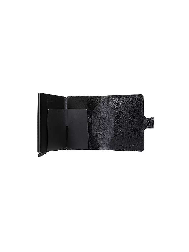 SECRID | Geldbörse - Miniwallet Vegetable Tanned Black/Black | schwarz