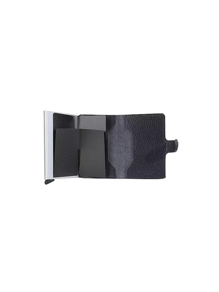 SECRID | Geldbörse - Miniwallet Vegetable Tanned Navy/Silver | schwarz