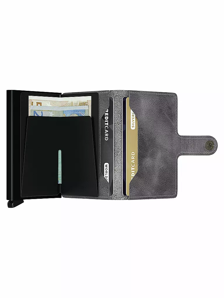 SECRID | Geldbörse - Miniwallet Vintage Mini Grey Black | camel