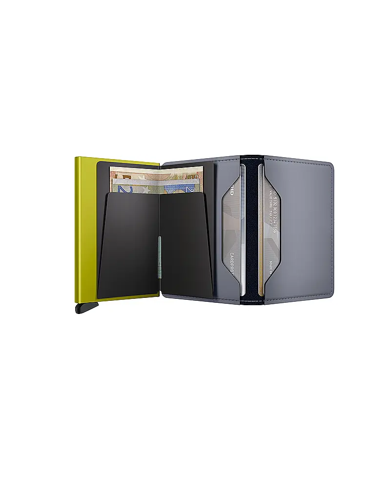 SECRID | Geldbörse - Slimwallet grey & lime | Grau