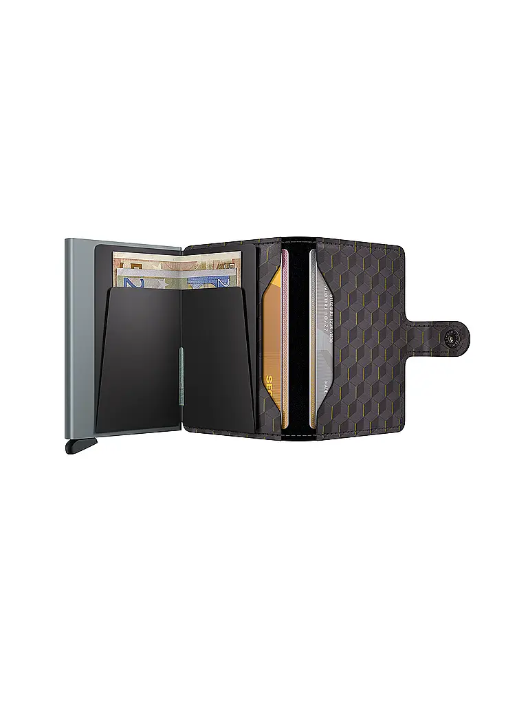 SECRID | Geldbörse Miniwallet Optical Mini Grey Yellow | 