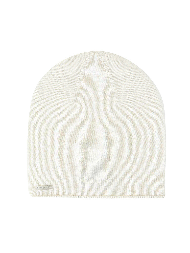 SEEBERGER Kaschmir Mütze - Haube creme