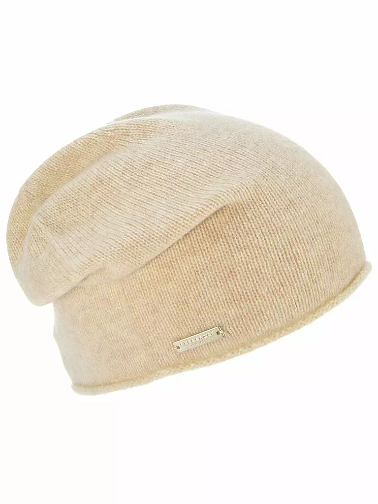 SEEBERGER | Kaschmir Mütze - Haube | beige