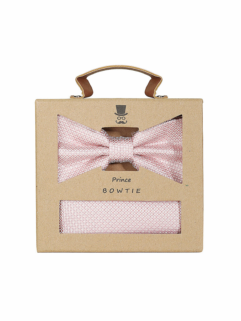 Geschenkset - Fliege und Stecktuch rosa herren