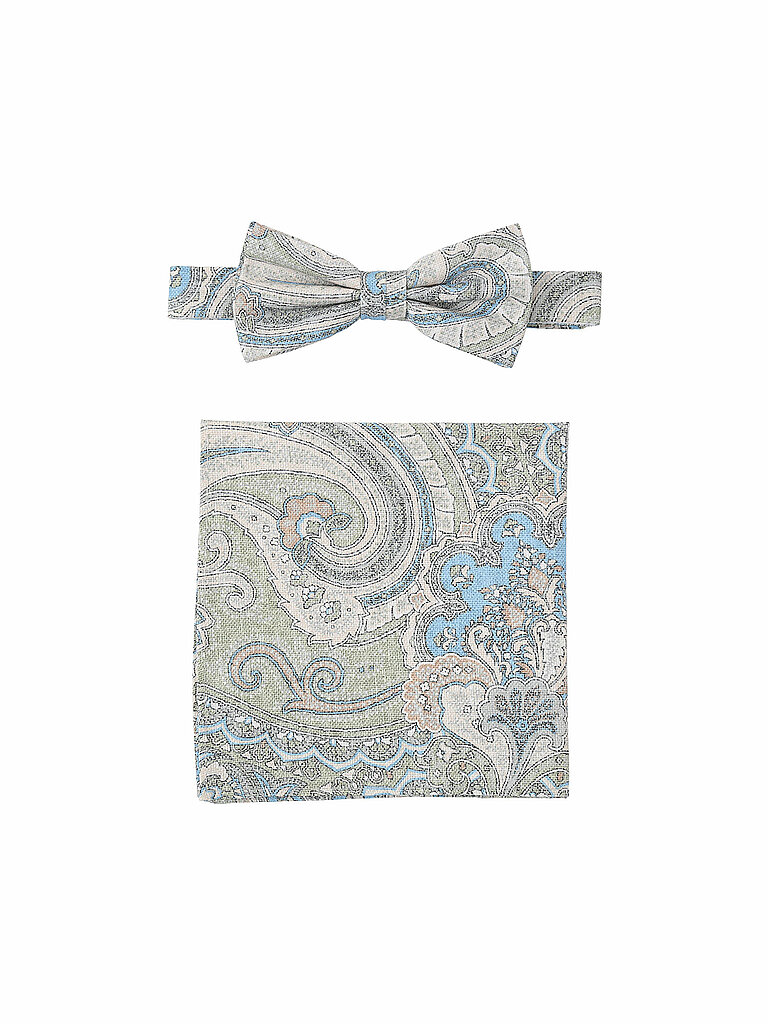 SEIDENFALTER Set Fliege und Stecktuch PRINCE BOWTIE grün
