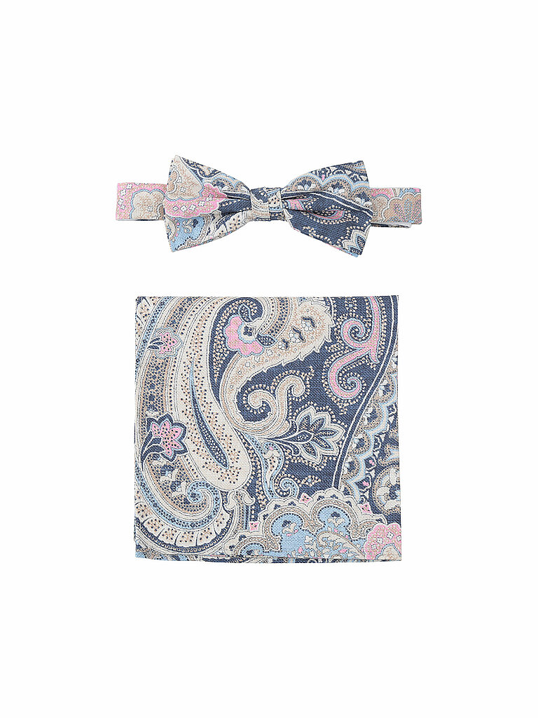 Set Fliege und Stecktuch PRINCE BOWTIE dunkelblau herren