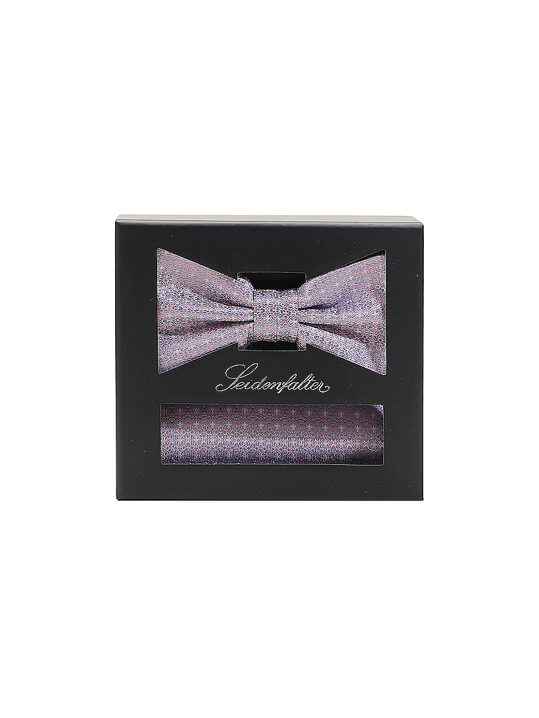 SEIDENFALTER Masche - Fliege Set mit Stecktuch rosa