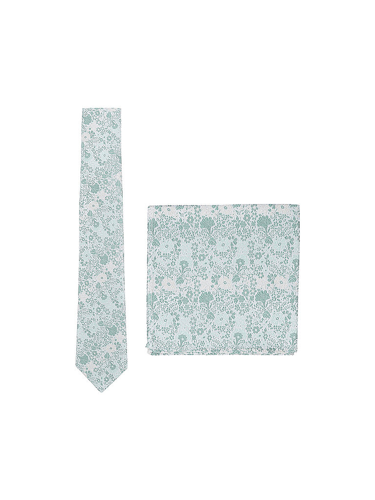 Krawatte Set mit Stecktuch mint herren