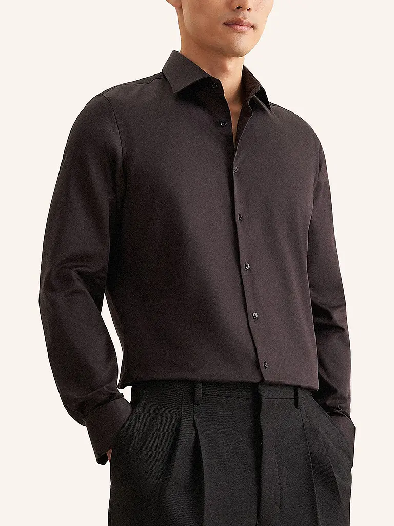 SEIDENSTICKER | Business Hemd Slim Fit | schwarz