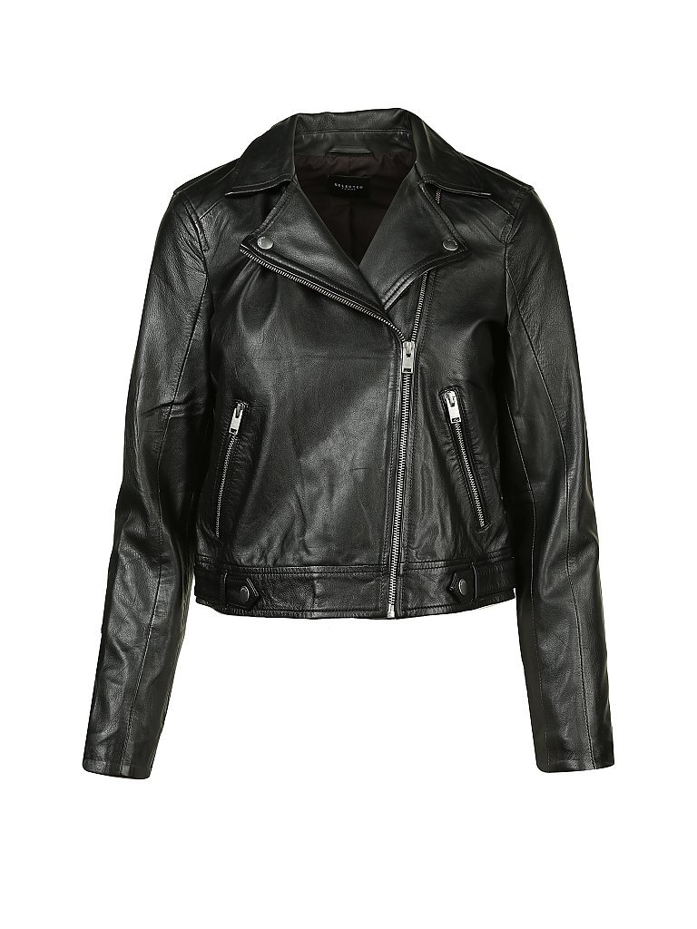 SELECTED FEMME Lederjacke  schwarz | 34