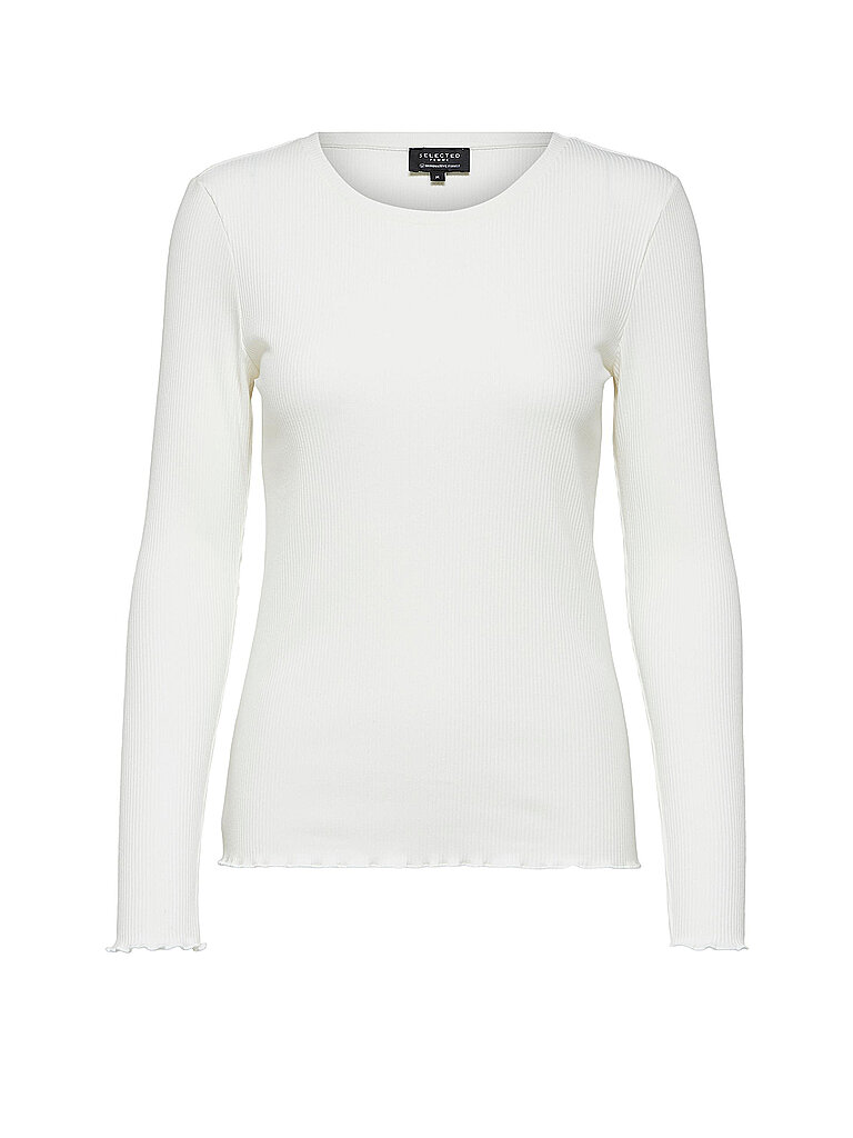 Langarmshirt SLFANNA weiss L damen