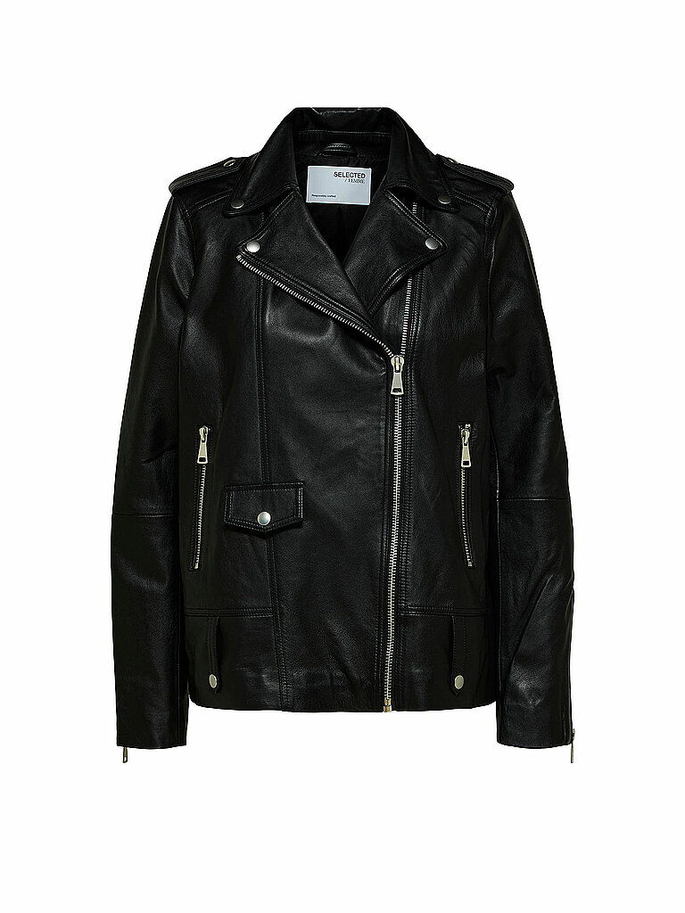 SELECTED FEMME Lederjacke SLFMADISON schwarz | 34