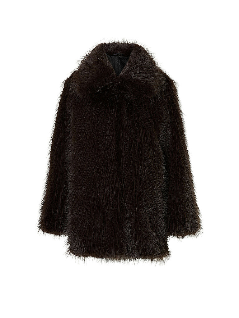 SELECTED FEMME Mantel in Felloptik SLFBREA  braun | 34